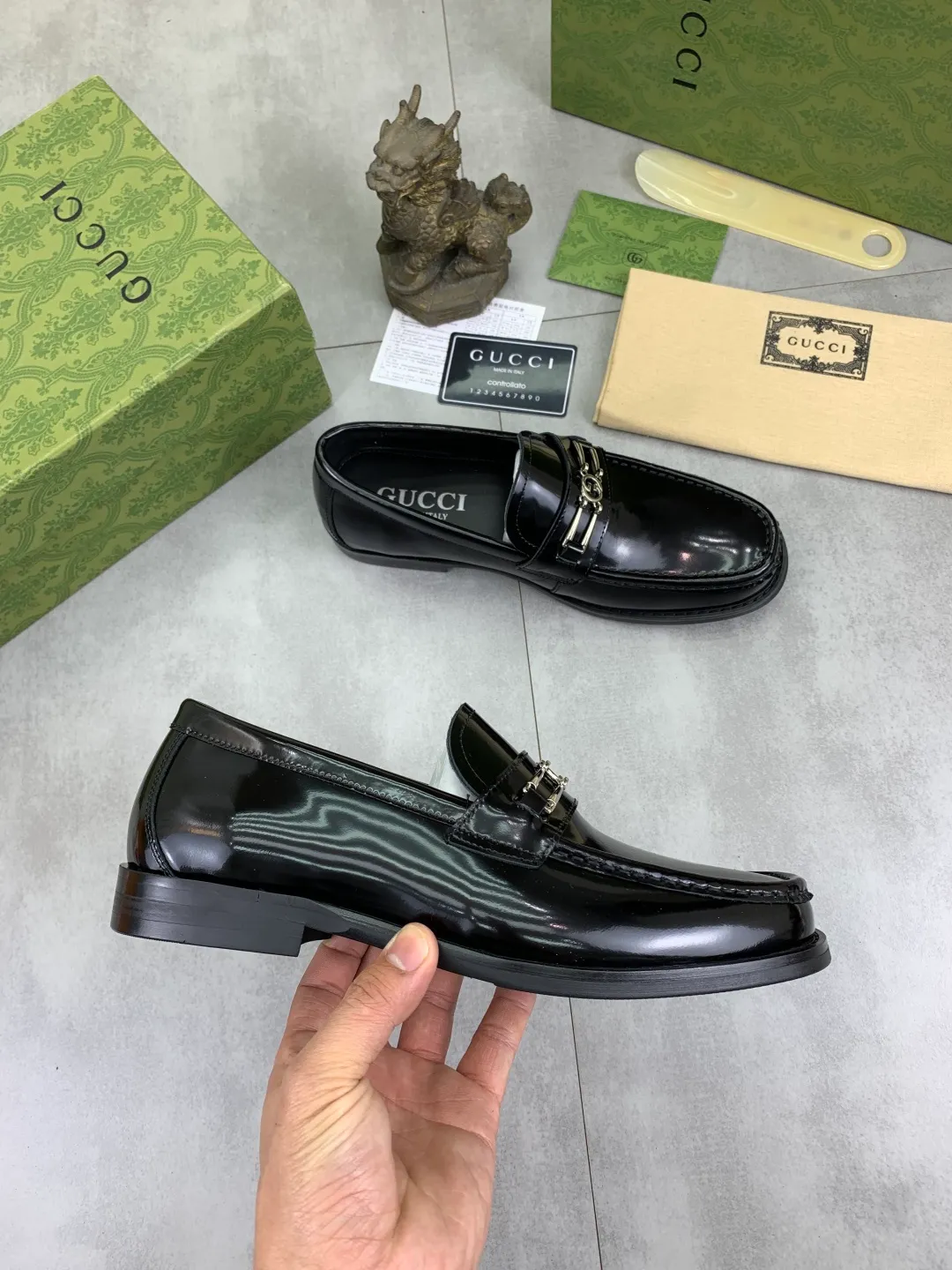 Men's men's shoes 💰P480 [New style] Water-dyed cowhide 💰💎💎💎 [Gucci] GUCCI high-end men's formal business leather shoes, original order 1:1 authentic goods! Original imported high-end open-edge beaded calfskin, original metal buckle, imported first-layer cowhide lining for feet, original outsole, men's shoe size: 38-45, 4️⃣ colors available